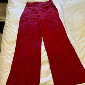 Anne Klein Red Wide-Leg Pants